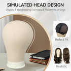 22 Inch Wig Head For Wig  Canvas Mannequin Head With Mount Hole  Manikin Head Fo
