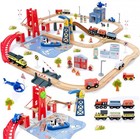 117pcs Wooden Train Tracks Lot Railway Pieces Set Play For Thomas The Train Brio