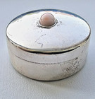 Greek 925 Sterling Silver  Pill  Box  With Coral From The House Of Kandarakis