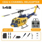 Rc Era C032 Huey Uh-1 Rc Helicopter 1 48 6-axis Gyro 6ch 3d One Key Return