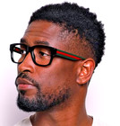 Gucci Gg0343o 001 Shiny Black green Red Stripe Temple Authentic Eyeglasses 53-18
