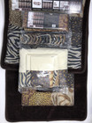 18 Piece Bath Rug Set Leopard Brown Bathroom Rugs Zebra Shower Curtain Mat rings