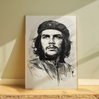 Che Guevara Drawing Print Portrait Sketch 8  X 10   Wall Art Home Decor