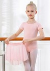 Pink Girls Ballet Leotards With Removable Skirt Toddler Hollow Back Dance Dre   