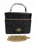 Coach Signature Rectangle Crossbody Top Handle Zip W  Detachable Strap Gold