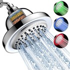 Filtered Shower Head With Led Color Changing  7 Modes High Pressure Rain Shower