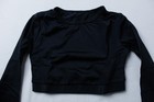 Balera Girls Long Sleeve Dancewear Open Back Crop Top Jl3 Black Size Lc