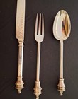 Sterling Silver 925 Traveling Flatware Set - Knife  Fork   Spoon 121g