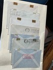 Lot X7 Uruguay Covers To Usa   Stamps Air Mail Registered Label L  k  