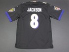 Lamar Jackson  8 Baltimore Ravens 2025-26 Captains Patch Men s Jersey Black