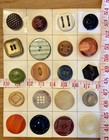 Lot Of 20 Cool Vintage Plastic Buttons On Collector s Card Large Xl 1 3    - 2   