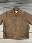 Vintage Columbia Bomber Jacket Mens Xl Brown Plaid Lined Full Zip