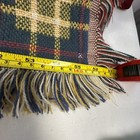 Crown Crafts Vintage Woven Football Players Throw Blue Green Red Fringe 56x46   