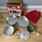 Vintage Official Boy Scout Aluminum Cook Kit Mess Set   1200 W  Original Box Usa