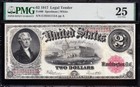 Very Nice Bold   Crisp Vf  1917  2  bracelet  Us Legal Tender Note  Pmg 25 41113