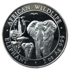 2015 Silver 1 Oz Somalia Elephant  ana Privy  African Wildlife  999 Proof 100 S 