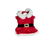 Small Dog Santa Dress Costume Red Fur Trim Pet Holiday Outfit Christmas Xs-s