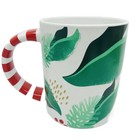 Starbucks 2019 Winter Holiday Ceramic Coffee Mug - Candy Cane Mistletoe Holly
