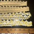 Lot Vtg Handmade Crochet Tatting Lace Trim Edging Needle Art Pillowcase Crafts