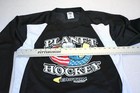 Planet Hockey Easton Youth Xl Practice Jersey Black White Mesh Raglan Graphic