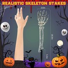 New 10pcs Halloween Skeleton Decoration  Skeleton Hands Yard Lawn Stakes