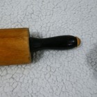 Vintage Rolling Pin Black Handles Wood 2 Inch Large Roller