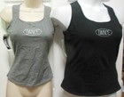 Open Back Tank Top Lined Nailhead Dance Motif 2 Colors Blk Gray Adult
