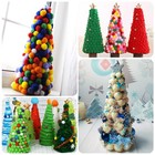 2 Pcs Diy Cone Foam Tree Large Shaped Christmas Cones Craft Travel