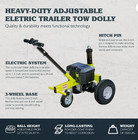 Tow Tuff Adjustable Capacity Electric Trailer Dolly