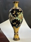 Antique Japanese Meiji Cloisonne 9 5  Vase Elegant Curve Slender Foot Multicolor