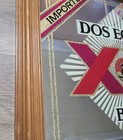 Vintage Dos Equis Xx Imported Beer Bar Mirror Sign Framed 17   17 
