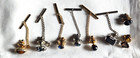 Lot Of 8 Vintage Men   s Tie Tacks W chains  Gold   Silver Toned Stylish    