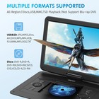 Tenker 17 9  Portable Dvd Player 15 6  Swivel Screen 6hour Rechargeable Battery