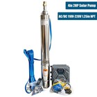 2hp 4  Ac dc 110-220v Solar Powered Bore Well Water Pump Submersible Hybrid Deep