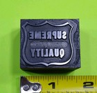 Antique Vtg Supreme Quality Shield Letterpress Print Type Ornament Cut Block