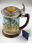 Vintage Official 10 Point Buck Lidded Tankard Beer Stein Franklin Mint U509