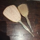 Vintage Vanity Set Antique Brush And Mirror Hollywood Regency Gold  silver Tone