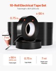 Vevor 10 Rolls Electrical Tape Pvc Insulating Tamp Adhesive Wire 3 4in X 66 Ft