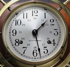 Seth Thomas Ships Bell Brass 4  Clock - Vintage - Runs