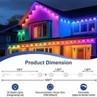 Indoor outdoor 50ft 150ft plug-in Integrated Led Permanent Led String Light Ip65