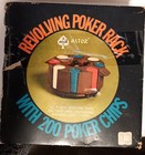 Vintage Astor Revolving Poker Rack   200 Poker Chips - Made In Hong Kong