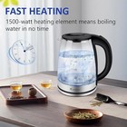 1500w Electric Glass Kettle 1 8l Hot Water Boiler Heater Auto Shut Off