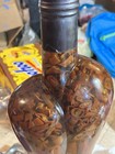 Vintage Shonfeld   s Chili Pepper Infused Vinegar Decorative Glass Bottle Sealed
