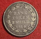 Bank Of England 3 Shillings 1814 Silver Coin Km tn5 T12051