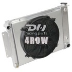 Aluminum Radiator 4 Row shroud Fan For 1967-1969 Chevy Pontiac  firebird Camaro