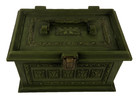 Vintage Max Klein Avocado Olive Green Sewing Box Retro 70 s W contents