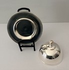 Polished Nickel Butter Dish With Dome Lid     Heavy  High   shine  Elegant Tableware