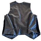 Vtg 1970s Ruth Y Nohemi Black Folk Art Embroidered Velvet Button Up Vest L Goth