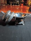 Rare Antique Victorian Simpson Hall Miller Silver Butter Dish Exquisite Repousse