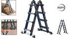 Multi-position 14ft Aluminum Ladder - 4 Steps  Anti-slip  Folding  300 Lbs Load